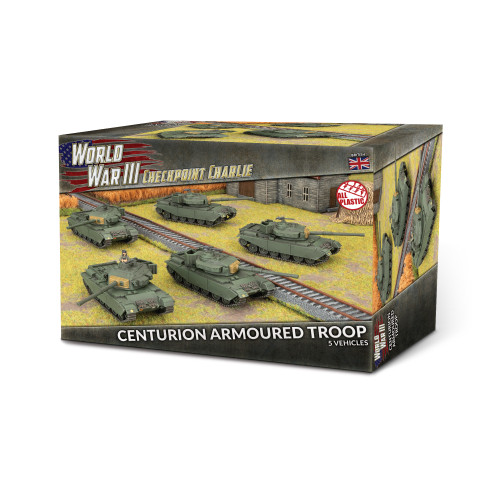 British: Centurion Territorial Armoured Troop (x5 Plastic)