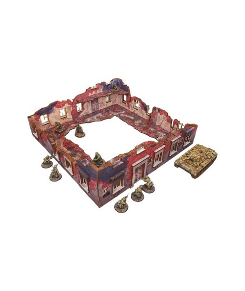 WW2 Ostfront Stalingrad Ruined Building (3) (28mm) PREPAINTED WW2 Ostfront Stalingrad Ruined Building (3) (28mm) PREPAINTED