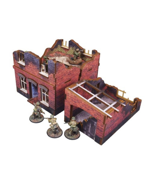 WW2 Ostfront Stalingrad Small House (with garage) (3) (28mm) PREPAINTED