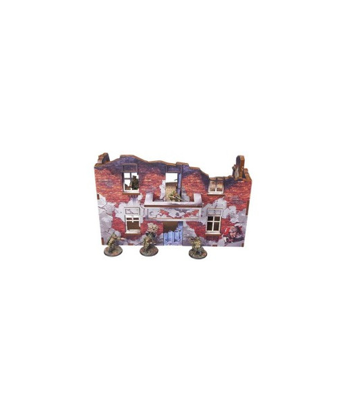 WW2 Ostfront Stalingrad Apartment Block Back (1) (28mm) PREPAINTED