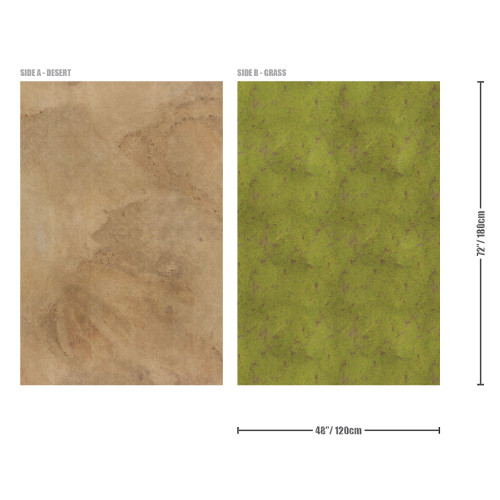 Hextech: Double Sided Game Mat (Grasslands/Arid/Urban) - Kick-Ass