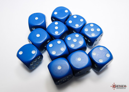Opaque: 16mm D6 Blue/White (12)