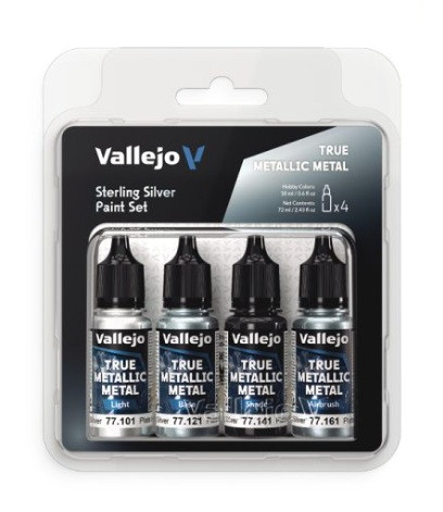 Sterling Silver Color Set True Metallic Metal (4 Color Set)