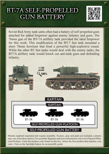 Soviet BT-7A Self-propelled Gun Platoon (Out of Print)