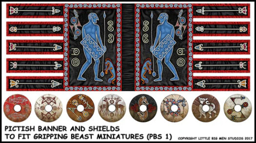 Pictish Saga Banner and Shields 1