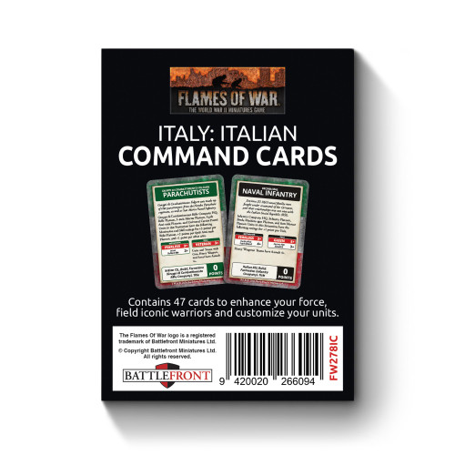 Italian Command Card Pack (both sides) (47 cards)