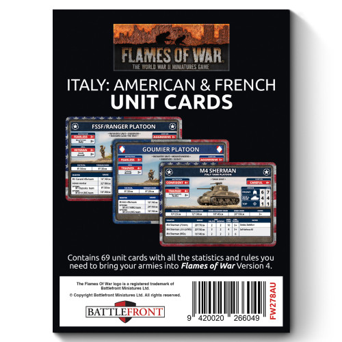 American and French Unit Card Pack (69 cards)