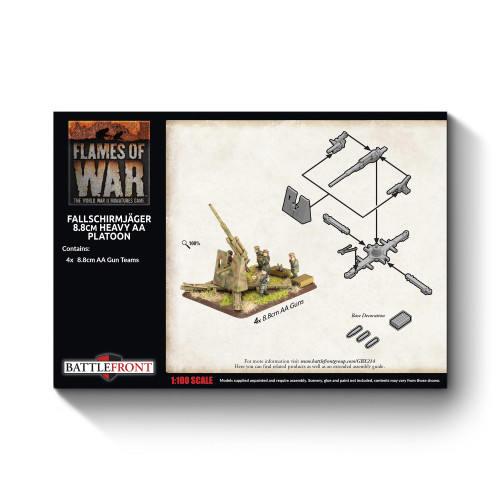 German FJ 8.8cm Heavy AA (x4 guns Plastic)