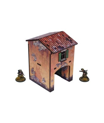WW2 Italy Gate House (1) PREPAINTED 28mm