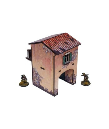 WW2 Italy Gate Balcony (1) PREPAINTED 28mm