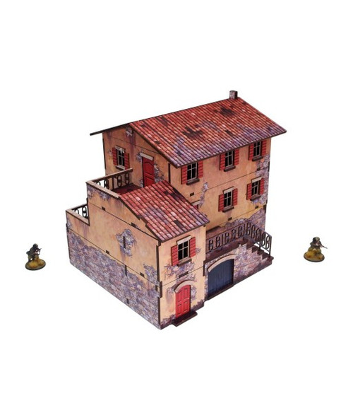 WW2 Italy Large House (1) PREPAINTED 28mm