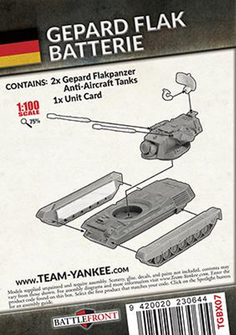 Team Yankee West German Gepard Flakpanzer Batterie