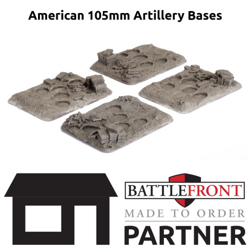 American 105mm Artillery Bases x4 - MADE TO ORDER