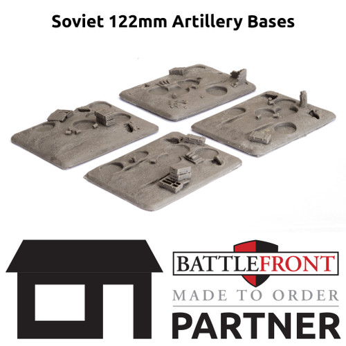 Soviet 122mm  Artillery Bases (x4) - MADE TO ORDER