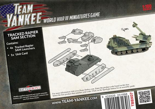 Team Yankee British Tracked Rapier SAM Section
