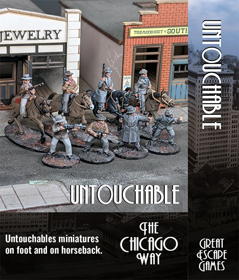 The Chicago Way: Untouchables (4 foot and 4 horse mounted miniatures)