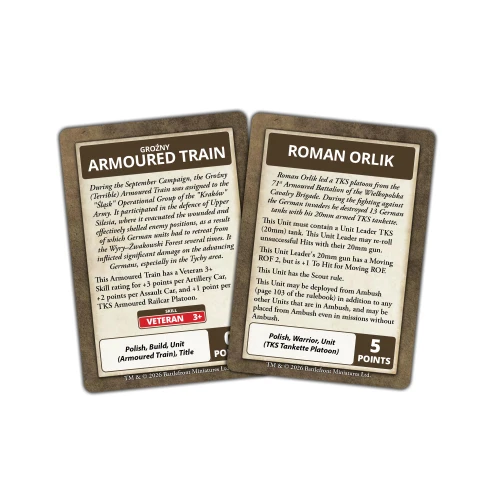 Barbarossa Polish Command Cards (x25) - Limited Edition