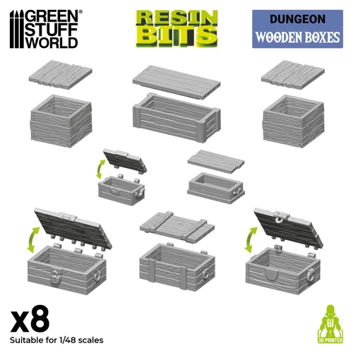 Wooden boxes set 1:48-1:35