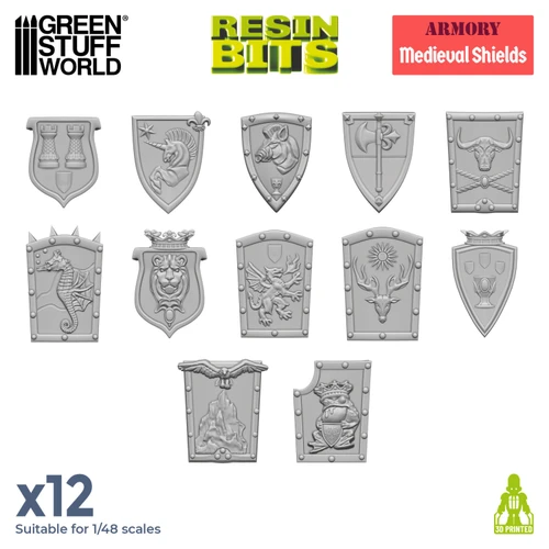 Old World Medieval Shields 1:48