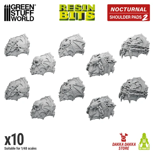 DakkaDakka - Nocturnal - Night Lords Shoulder Pads 1:48 Set 02