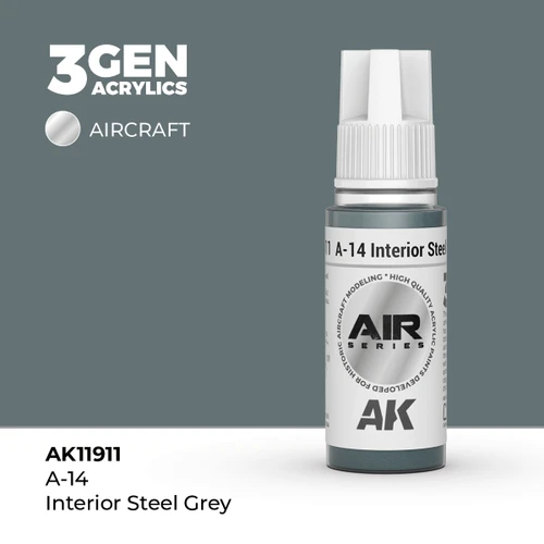 AK Interactive 3G Air - A-14 Interior Steel Grey