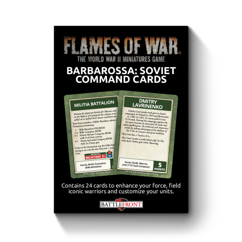 Barbarossa Soviet Command Cards - Limited Edition