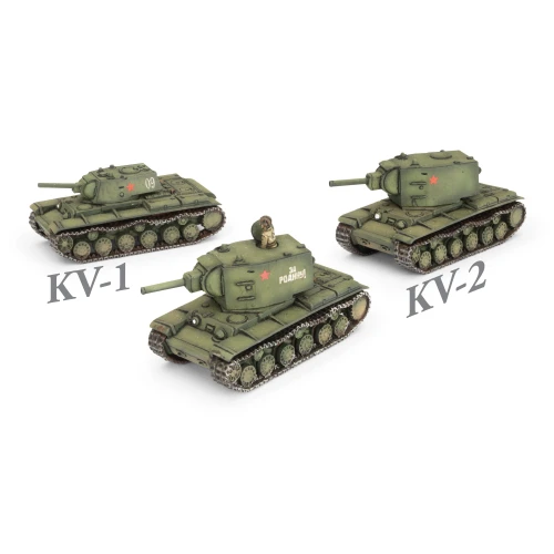 Soviet KV Heavy Tank Platoon (3x KV with KV-1 and KV--2 turrets)
