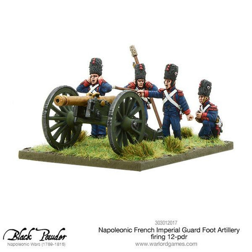 Napoleonic French Imperial Guard Foot Artillery 12 - pdr firing