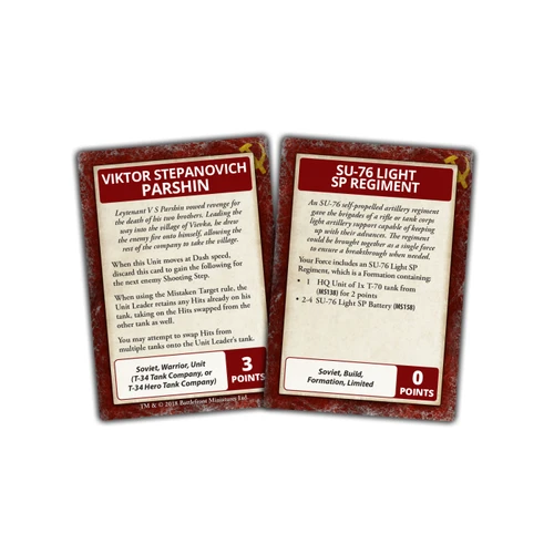 Red Banner Command Cards - FW250C