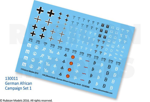 German African Campaign Set 1 Decal Sheet - 130011