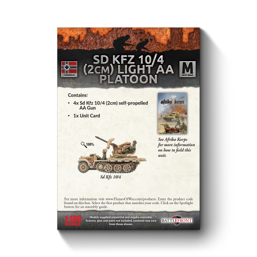 Afrika Korps Sd Kfz 10/4 (2cm) Light AA Platoon - GBX94