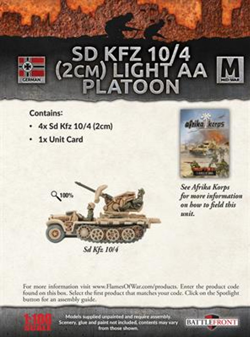 Afrika Korps Sd Kfz 10/4 (2cm) Light AA Platoon - GBX94