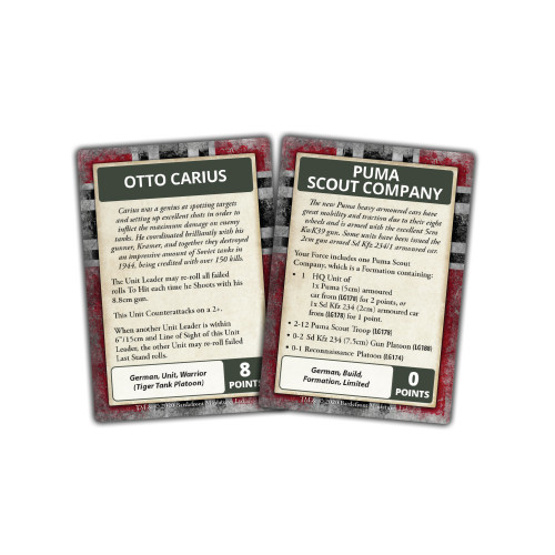 Operation Bagration: German Command Cards