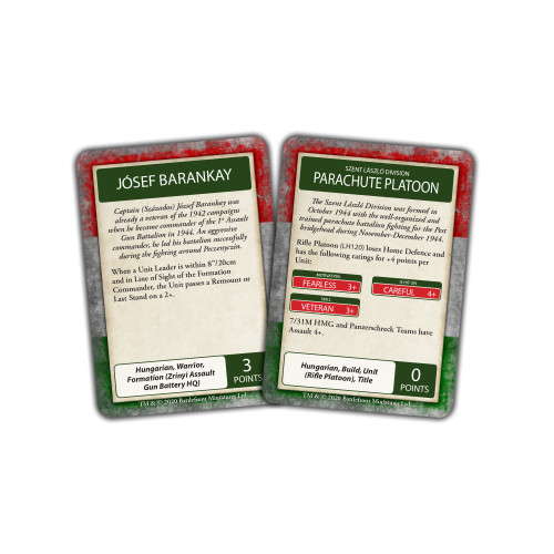 Hungarian Command Card Pack - FW269HC