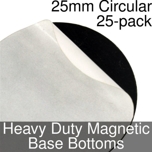 25mm Circular Self Adhesive Heavy Duty Magnetic Base Bottom 25 count