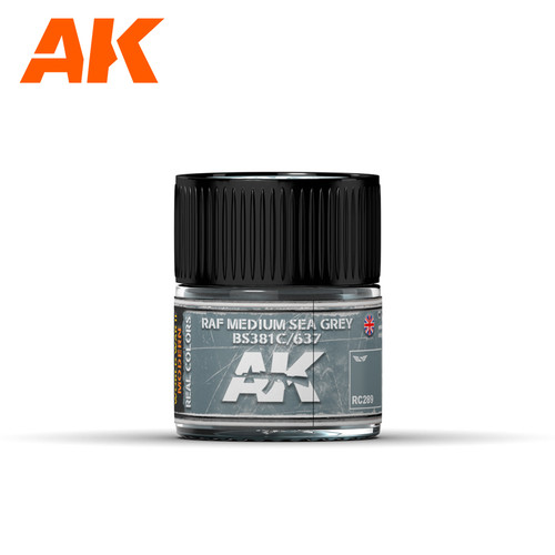 AK Real Colors - RAF Medium Sea Grey BS381C/637  10ml