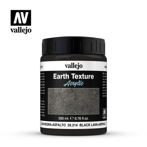 Vallejo Acrylic Earth Texture - Black Lava-Asphalt - 200ml - 26.214