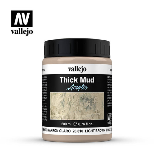 Vallejo Acrylic Light Brown Mud - Industrial Mud - 200ml - 26.810