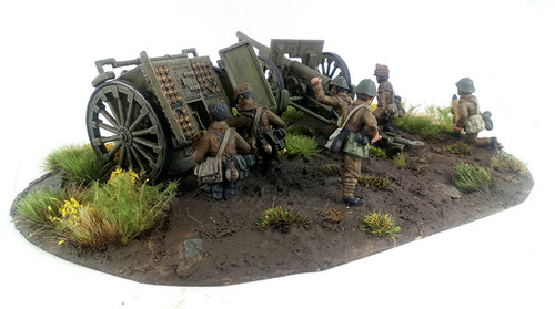 Romanian TUNUL DE CAMP 7.5cm Mod. 1897 Field Gun & 6 Crew - Summer Uniform - ROM020