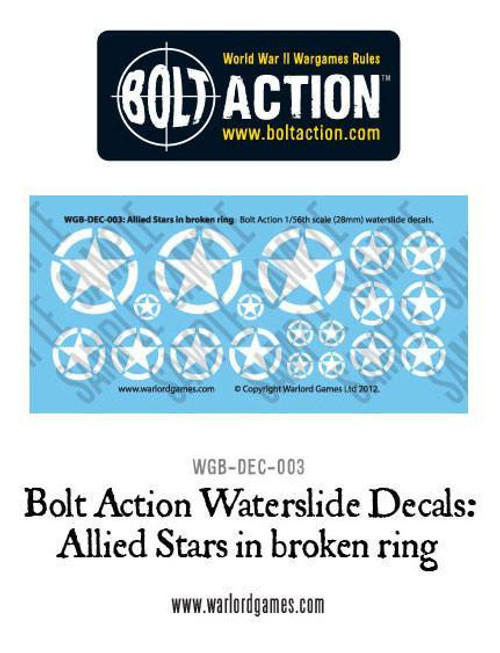 Allied Stars In Broken Ring - Decal Sheet - 28mm