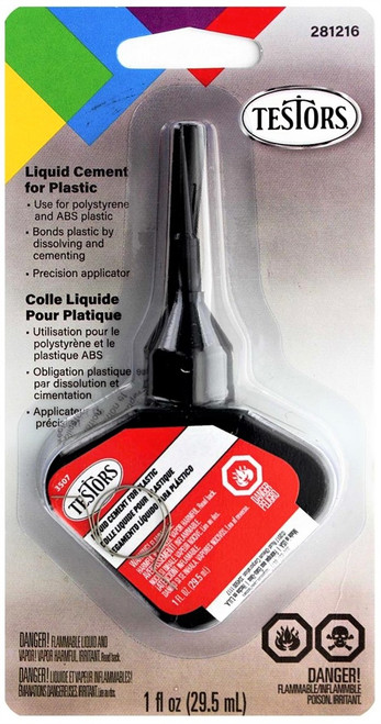 Fast-Drying Liquid Plastic Cement with Precision Applicator - 1oz