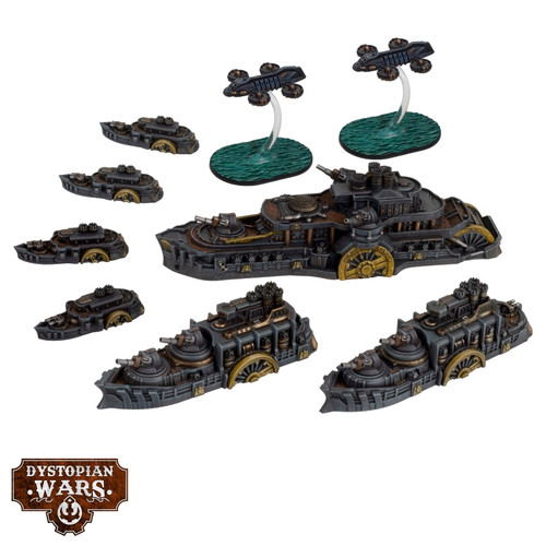 Dystopian Wars Constitution Battlefleet Set