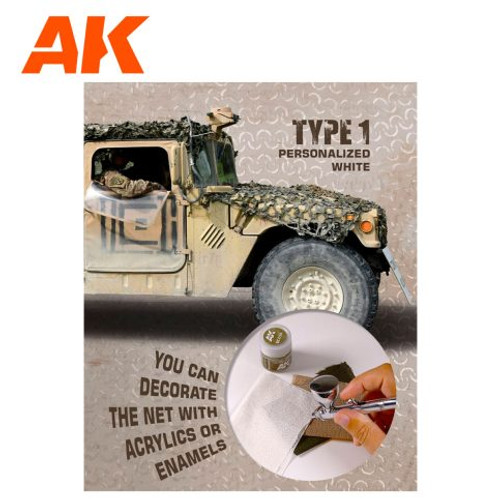 AK Interactive Regular Camouflage Net Type 1 Personalized White