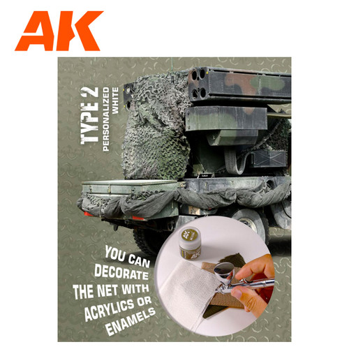 AK Interactive Regular Camouflage Net Type 2 Personalized White