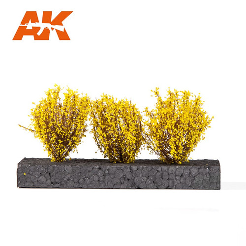 AK Interactive Light Yellow Bushes 4-6 cm