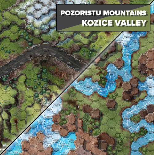 Battletech Battlemat : Battle of Tukayyid - Pozoristu Mountains / Kozice Valley