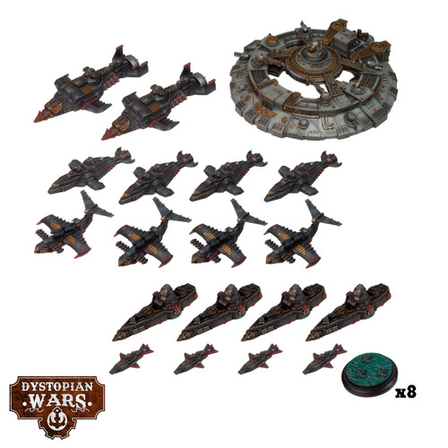 Dystopian Wars: Black Wolf Battlefleet Set