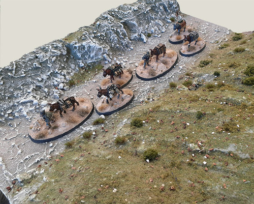 Alpini Mule Train - 6 mules, 2 drivers- ALP121SET