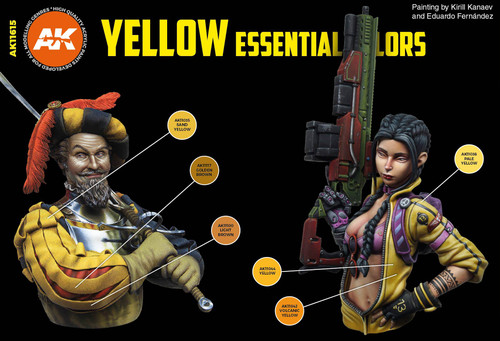 AK Interactive 3G: Essential Colours - Yellow Set