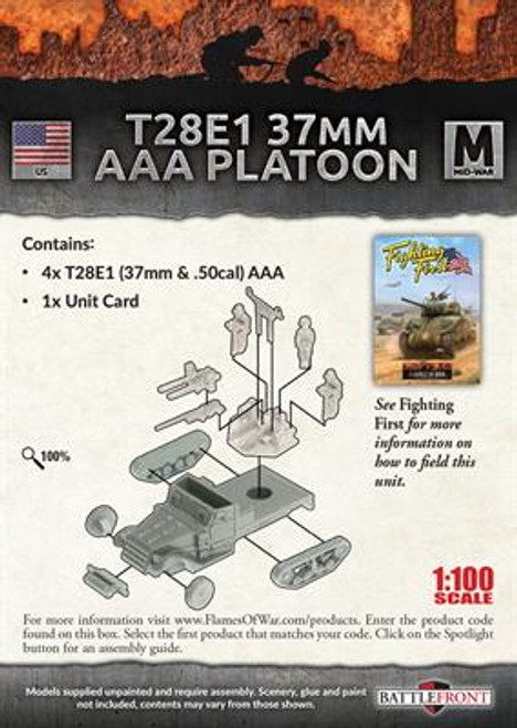 Fighting First T28E1 37mm AAA Platoon